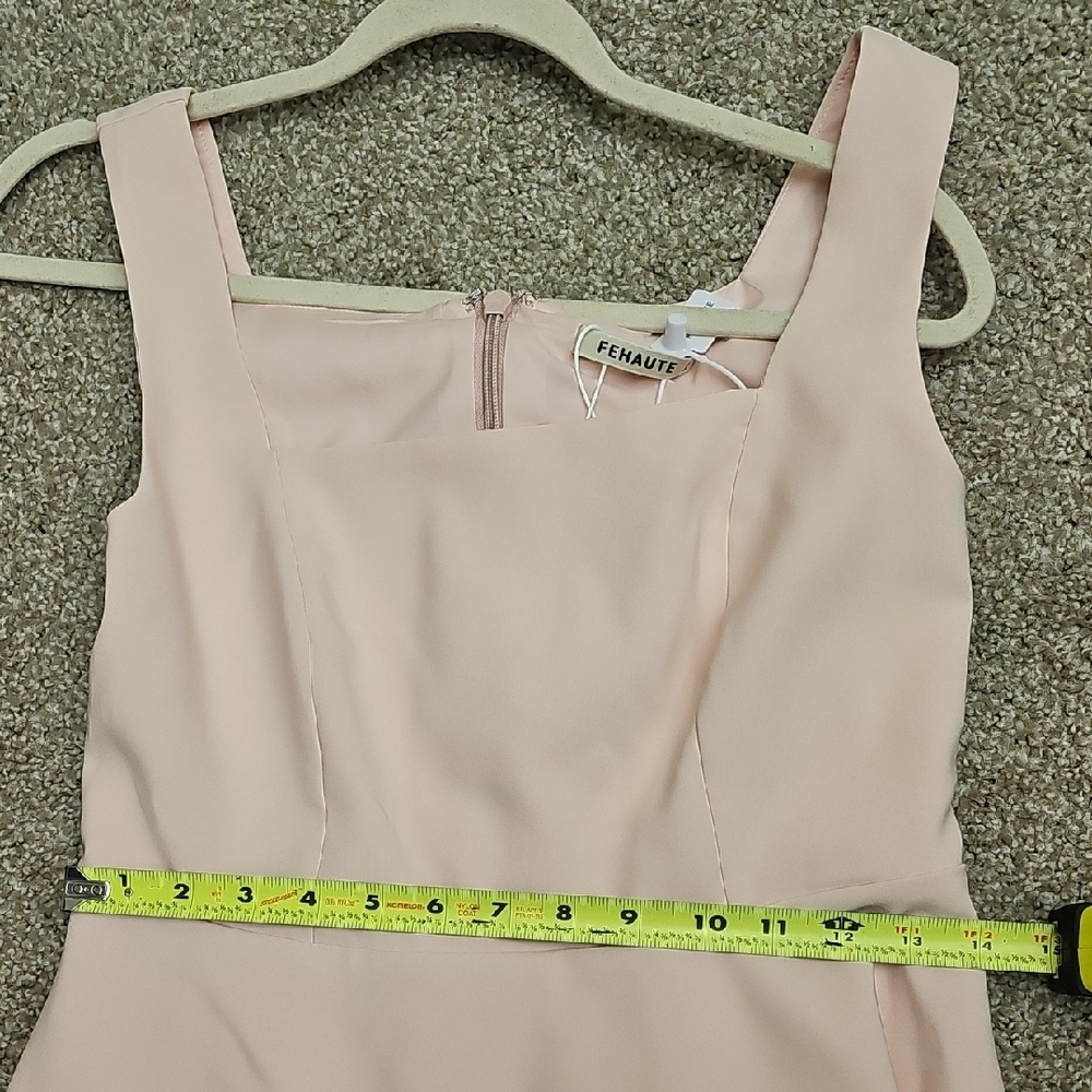 Elegant Pink A-Line Dress with Cutout Hem - Picture 8 of 13